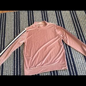 Fuzzy mock neck sweater